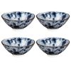 4-pack Chinese Ceramic Kung Fu Tea Set Blue and White Cups Tea Bowl Tasting Cups Tea Ceremony Accessories Set, 40ml