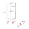 Danville 1-Drawer Microwave Pantry Cabinet Light Oak and White