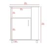 Kit Lower Microwave Cabinet; Single Door; Three Side Shelves-Black