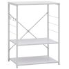 Microwave Cabinet White 23.6"x15.6"x31.3" Engineered Wood