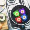 4 Pack Egg Poachers Silicone Egg Poaching Cups Non-Stick Poached Egg Maker for Microwave Stovetop Egg Cooking