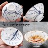 4-pack Chinese Ceramic Kung Fu Tea Set Blue and White Cups Tea Bowl Tasting Cups Tea Ceremony Accessories Set, 40ml