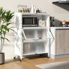 4-Tier Kitchen Bakers Rack with Flip Doors