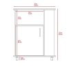 Correy 4-Shelf Microwave Cabinet with Caster Black Wengue
