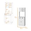 Palmer 2-Door Cabinet Microwave Kitchen Pantry in White