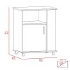 Kit Lower Microwave Cabinet; Single Door; Three Side Shelves-Black