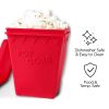 5 Core Silicone Popcorn Maker Bowl • Microwave BPA Free and Dishwasher Safe Hot Air Kernel Popper - POP BWL R