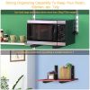 2 Pcs Microwave Brackets Adjustable Wall Mount Shelf Heavy Duty Carbon Steel Wall Microwave Cradle